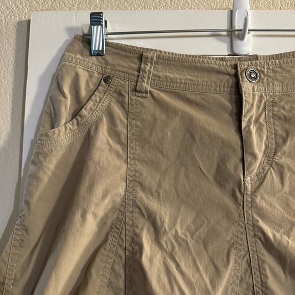 Kuhl Patina Dye Khaki Beige Splash Hiking Skirt Gorpcore Tenniscore Size 8 - Picture 7 of 8
